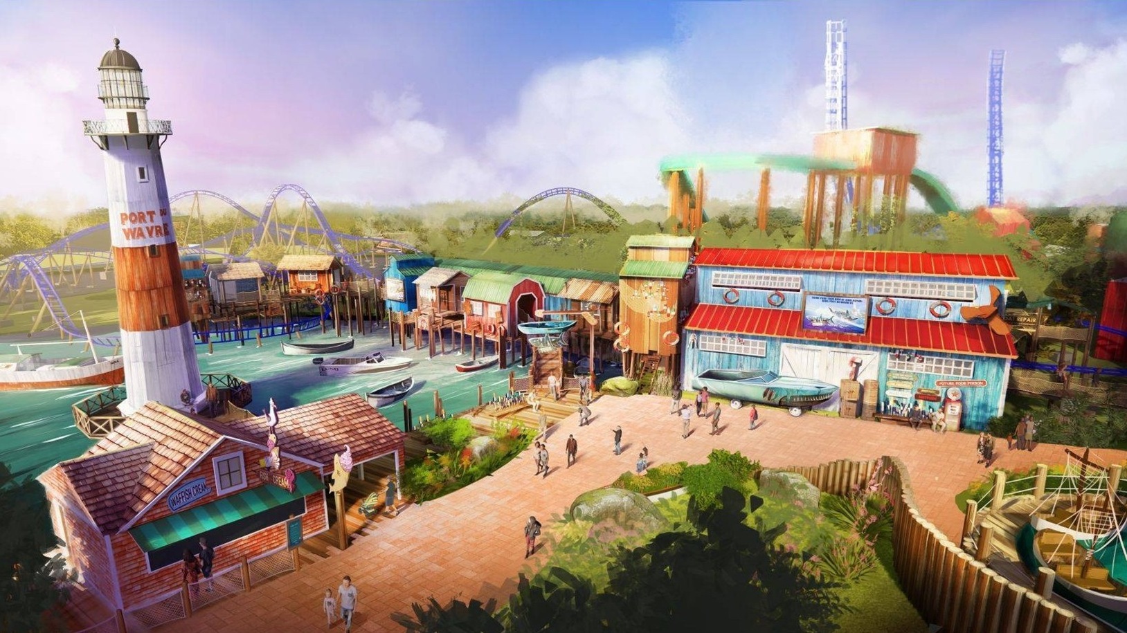 Walibi Belgium unveils new Dock World themed area with roller coaster in 2025